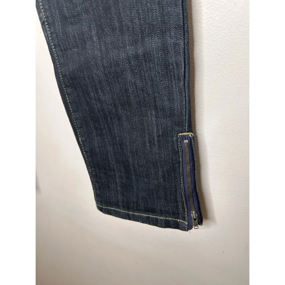 INC International Concepts Skinny Jeans Womens Dark Wash Zipper Ankle Size 12